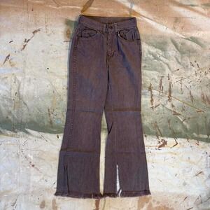 Vintage Big E Brown Levi's Flare Trousers Measure 24x28